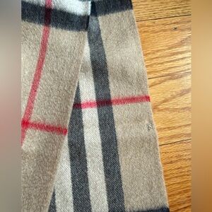 Burberry Tan and Black Wool Scarf